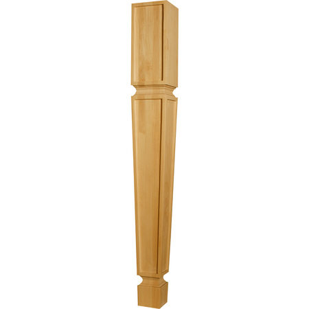 OSBORNE WOOD PRODUCTS 36 x 4 Tapered Mission Island Leg in Knotty Pine 1719P